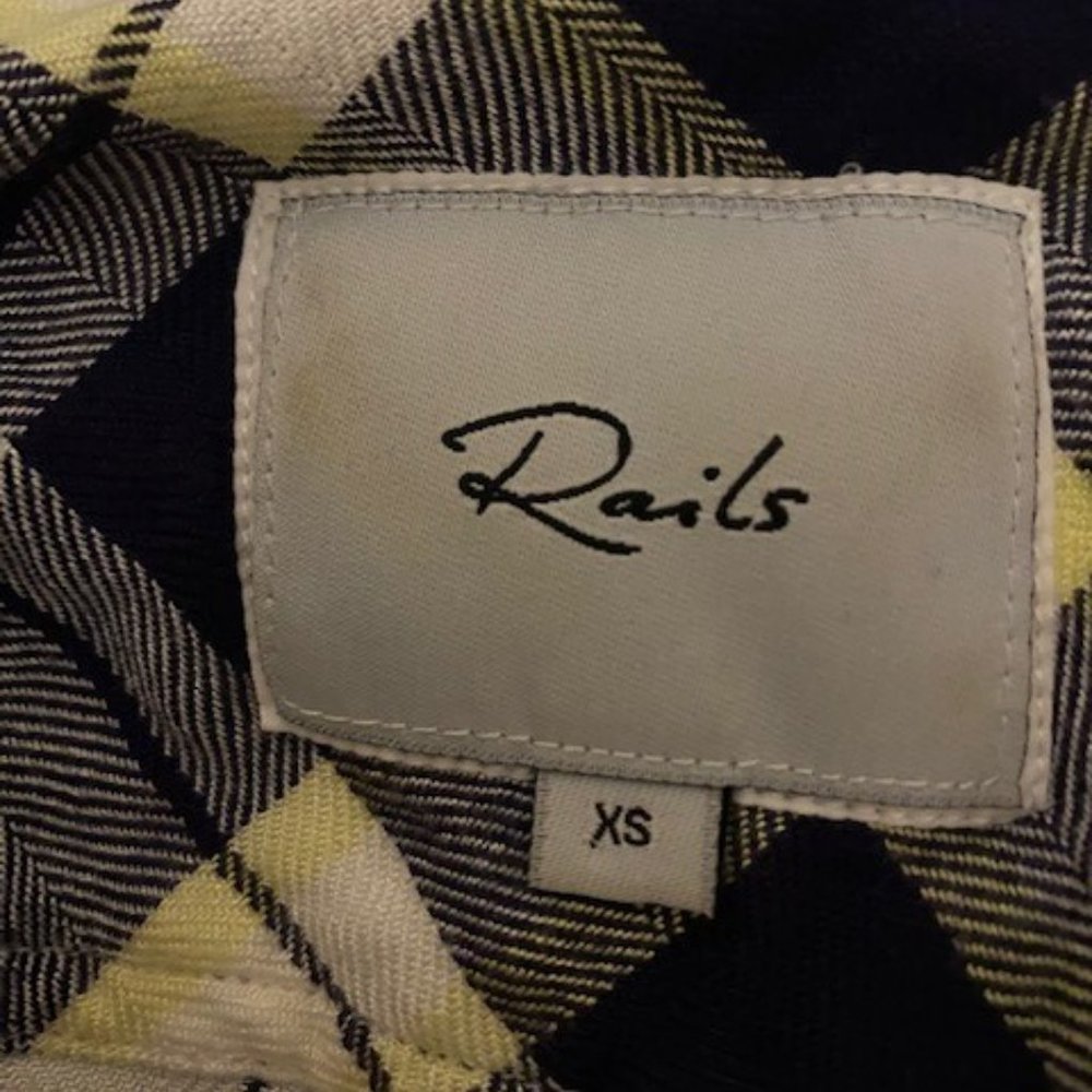 Rails Hunter Plaid Button Down In Navy/ Yellow - image 5